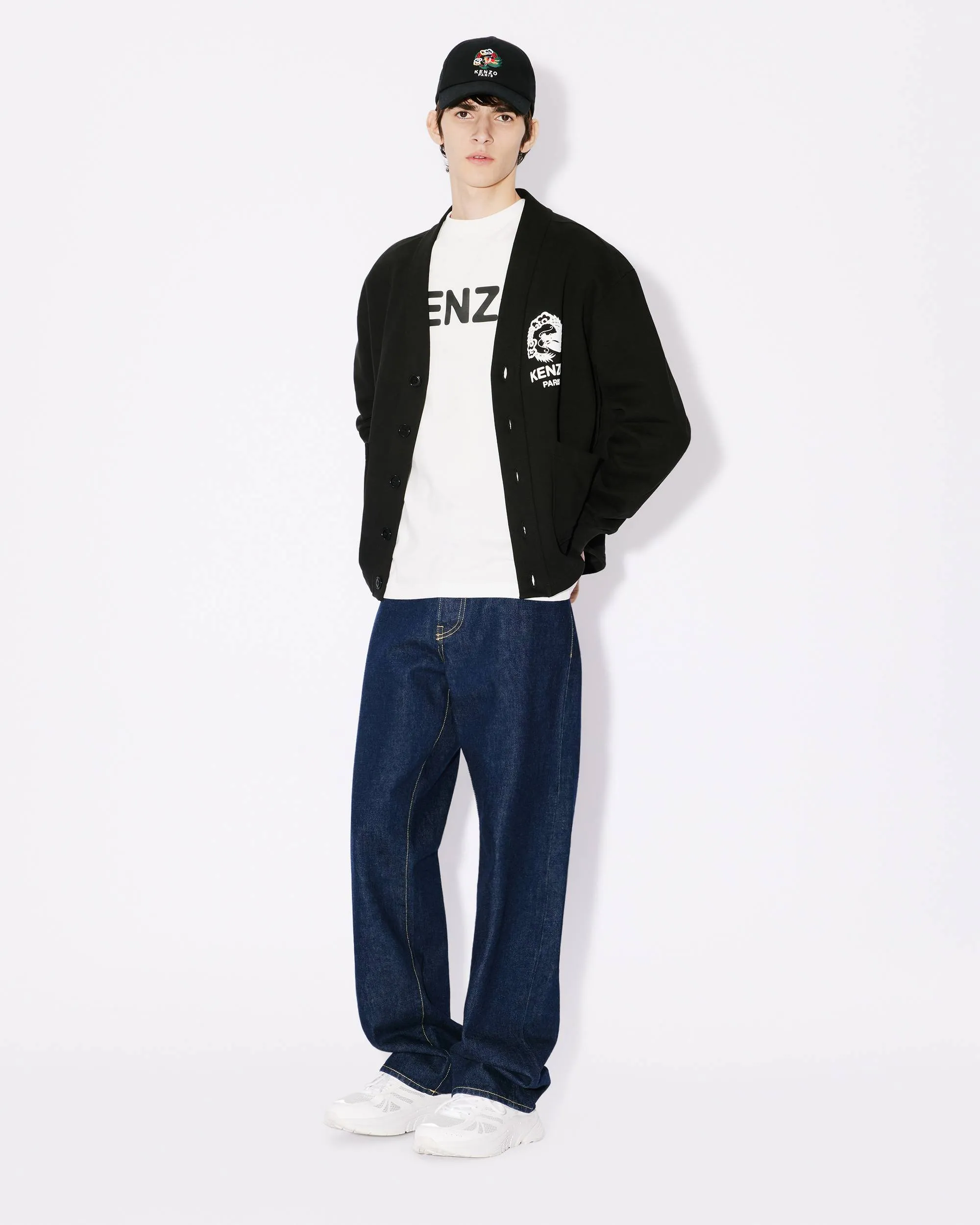 KENZO 24 new spring and summer new products for men and women Same Style dragon letter pattern short-sleeved T-shirt Color: Black Apricot White Tibetan Blue Red Size: M L XL XXL Three Standards Style Number: K 85